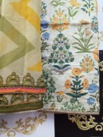 3PC Embroidered Suit JRED1002 - Image 3