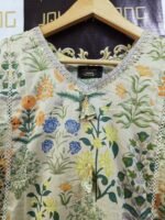 3PC Embroidered Suit JRED1002 - Image 2