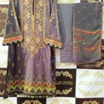 Ladies Ready to Wear Digital Printed with Embroidery Pakistani Lawn Dress in UAE