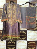 Ladies Ready to Wear Digital Printed with Embroidery Pakistani Lawn Dress in UAE