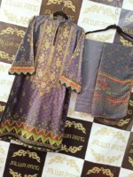 Ladies Ready to Wear Digital Printed with Embroidery Pakistani Lawn Dress in UAE