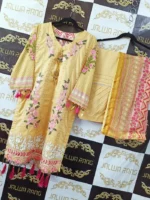 Ladies Ready to Wear Digital Printed with Embroidery Pakistani Lawn Dress in UAE