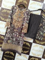 Ladies Ready to Wear Digital Printed with Embroidery Pakistani Lawn Dress in UAE