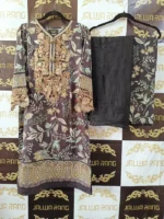 Ladies Ready to Wear Digital Printed with Embroidery Pakistani Lawn Dress in UAE