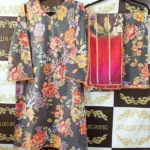 Ladies Ready to Wear Digital Printed with Embroidery Pakistani Lawn Dress in UAE