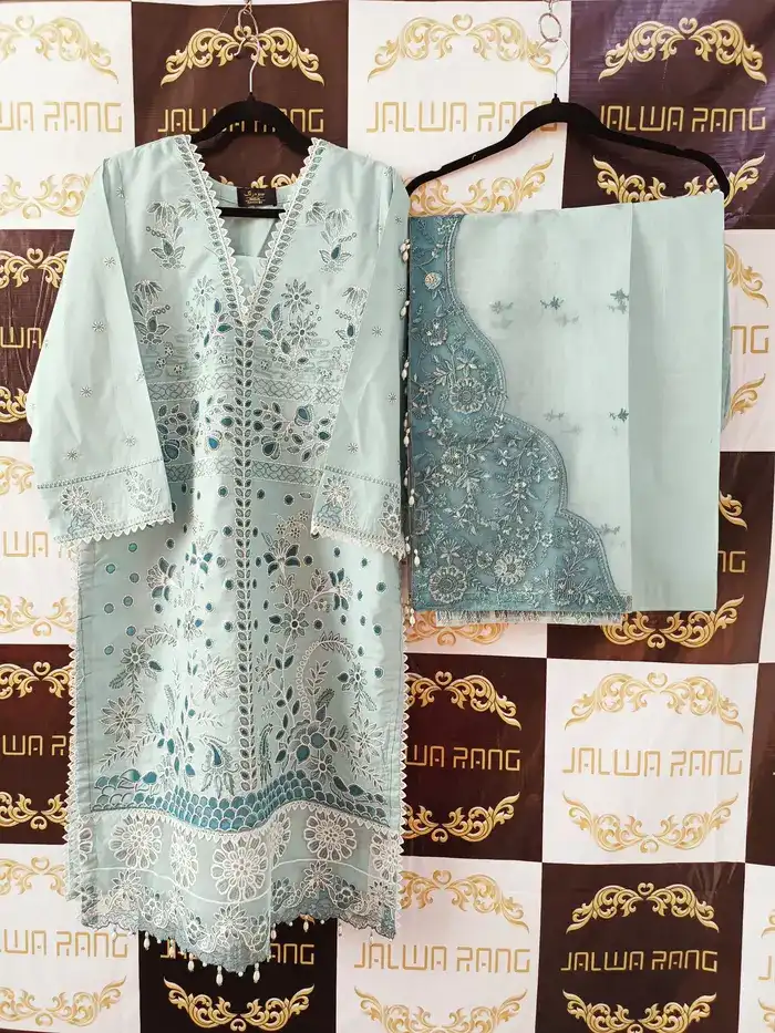 LLJ0004 Jalwarang Luxury Lawn LLJ0004 Embroidered 3pc Suit from Pakistan