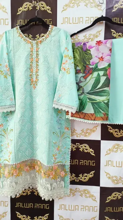 Jalwarang Luxury Lawn LLJ0003 Embroidered 3pc Suit from Pakistan