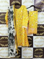 Ladies Ready to Wear Digital Printed with Embroidery Pakistani Lawn Dress in UAE