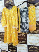 Ladies Ready to Wear Digital Printed with Embroidery Pakistani Lawn Dress in UAE