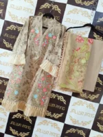 Ladies Ready to Wear Digital Printed with Embroidery Pakistani Lawn Dress in UAE