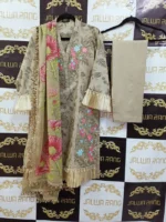Ladies Ready to Wear Digital Printed with Embroidery Pakistani Lawn Dress in UAE