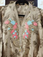 Ladies Ready to Wear Digital Printed with Embroidery Pakistani Lawn Dress in UAE