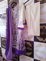 Ladies Ready to Wear Digital Printed with Embroidery Pakistani Lawn Dress in UAE