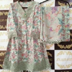 Ladies Ready to Wear Digital Printed with Embroidery Pakistani Lawn Dress in UAE