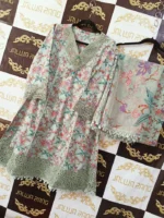 Ladies Ready to Wear Digital Printed with Embroidery Pakistani Lawn Dress in UAE