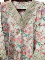 Ladies Ready to Wear Digital Printed with Embroidery Pakistani Lawn Dress in UAE