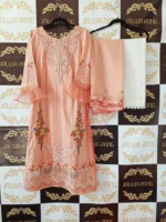 Ladies Ready to Wear Digital Printed with Embroidery Pakistani Lawn Dress in UAE