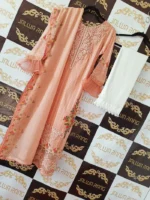 Ladies Ready to Wear Digital Printed with Embroidery Pakistani Lawn Dress in UAE