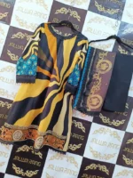 Ladies Ready to Wear Digital Printed with Embroidery Pakistani Lawn Dress in UAE