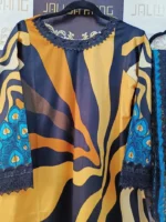 Ladies Ready to Wear Digital Printed with Embroidery Pakistani Lawn Dress in UAE