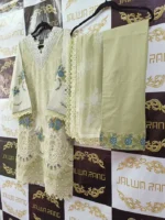 Ladies Ready to Wear Digital Printed with Embroidery Pakistani Lawn Dress in UAE