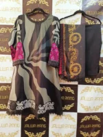 Ladies Ready to Wear Digital Printed with Embroidery Pakistani Lawn Dress in UAE