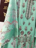 Ladies Ready to Wear Digital Printed with Embroidery Pakistani Lawn Dress in UAE