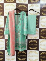 Ladies Ready to Wear Digital Printed with Embroidery Pakistani Lawn Dress in UAE