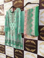 Ladies Ready to Wear Digital Printed with Embroidery Pakistani Lawn Dress in UAE