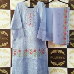 Ladies Ready to Wear Digital Printed with Embroidery Pakistani Lawn Dress in UAE