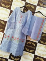 Ladies Ready to Wear Digital Printed with Embroidery Pakistani Lawn Dress in UAE