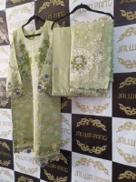 Ladies Ready to Wear Digital Printed with Embroidery Pakistani Lawn Dress in UAE