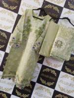 Ladies Ready to Wear Digital Printed with Embroidery Pakistani Lawn Dress in UAE