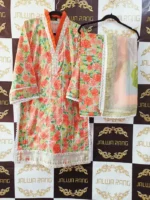 Ladies Ready to Wear Digital Printed with Embroidery Pakistani Lawn Dress in UAE