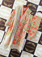 Ladies Ready to Wear Digital Printed with Embroidery Pakistani Lawn Dress in UAE