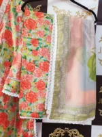 Ladies Ready to Wear Digital Printed with Embroidery Pakistani Lawn Dress in UAE
