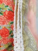 Ladies Ready to Wear Digital Printed with Embroidery Pakistani Lawn Dress in UAE