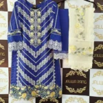 Ladies Ready to Wear Digital Printed with Embroidery Pakistani Lawn Dress in UAE