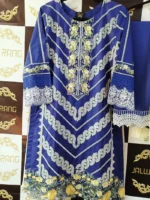 Ladies Ready to Wear Digital Printed with Embroidery Pakistani Lawn Dress in UAE