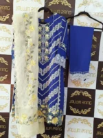 Ladies Ready to Wear Digital Printed with Embroidery Pakistani Lawn Dress in UAE