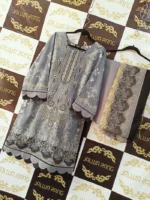 Ladies Ready to Wear Digital Printed with Embroidery Pakistani Lawn Dress in UAE