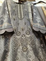 Ladies Ready to Wear Digital Printed with Embroidery Pakistani Lawn Dress in UAE