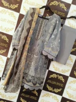 Ladies Ready to Wear Digital Printed with Embroidery Pakistani Lawn Dress in UAE