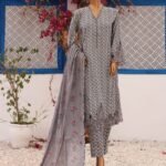 Ladies Binsaeed Ready to Wear Digital Printed with Embroidery Pakistani Lawn Dress in UAE