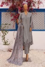 Ladies Binsaeed Ready to Wear Digital Printed with Embroidery Pakistani Lawn Dress in UAE