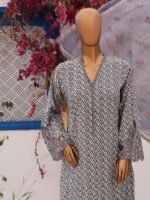 Ladies Binsaeed Ready to Wear Digital Printed with Embroidery Pakistani Lawn Dress in UAE
