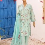 Ladies Binsaeed Ready to Wear Digital Printed with Embroidery Pakistani Lawn Dress in UAE