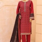 Ladies Binsaeed Ready to Wear Digital Printed with Embroidery Pakistani Lawn Dress in UAE