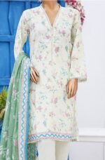 Ladies Binsaeed Ready to Wear Digital Printed with Embroidery Pakistani Lawn Dress in UAE