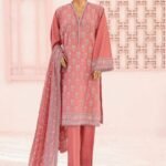 Ladies Binsaeed Ready to Wear Digital Printed with Embroidery Pakistani Lawn Dress in UAE